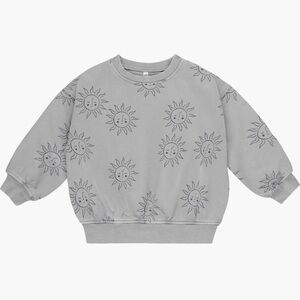 NWT Rylee + Cru Sun Print Sweatshirt in Dusty Blue size 18-24 months